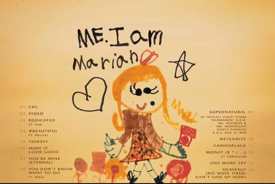 Детский рисунок Мэрайи Кэри стал названием и оформлением ее альбома
