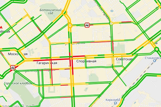 Карта пробки самара сейчас