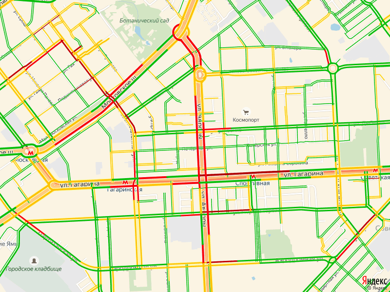 Карта пробки самара сейчас