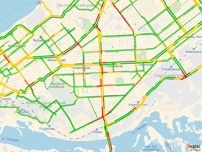 Карта пробок в самаре сейчас онлайн