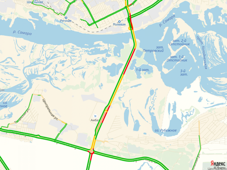 Пробки самара сейчас карта