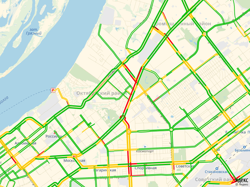 Карта пробки самара сейчас