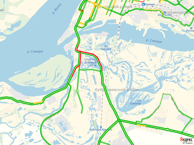 Карта пробки самара сейчас