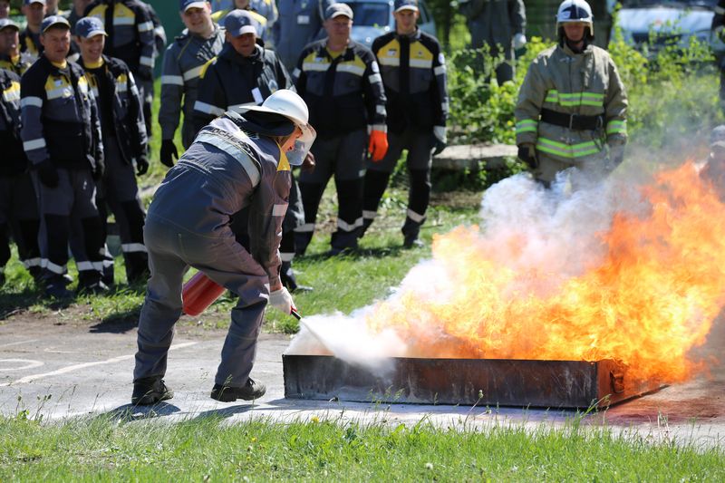 В Отрадном прошли соревнования АО «Самаранефтегаз» по предупреждению пожаров