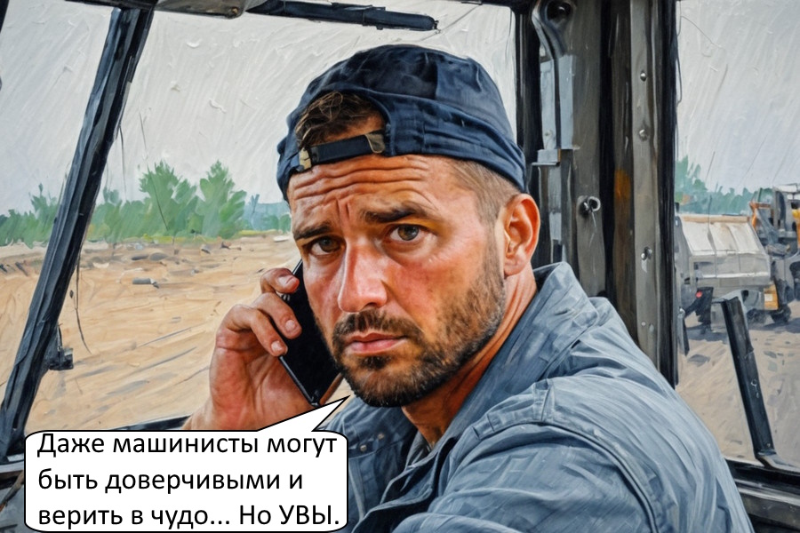 Машинист автокрана перевел аферистам 1,7 млн. руб.