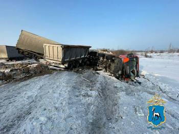 Водитель Scania госпитализирован после ДТП на М-5 «Урал»