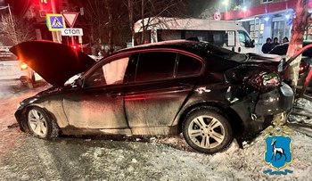 Полицейские работали на месте ДТП в городе Сызрань Самарской области