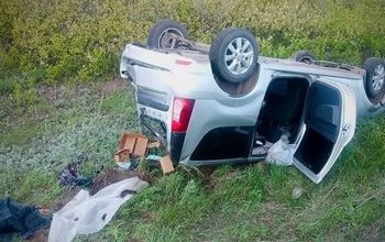 ДТП в Безенчукском районе: мужчина на LADA Largus опрокинулся в кювет