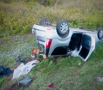 ДТП в Безенчукском районе: мужчина на LADA Largus опрокинулся в кювет