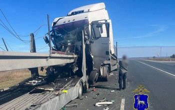ДТП на М-5 «Урал»: водитель MAN совершил наезд на стоящий грузовик Foton