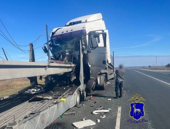 ДТП на М-5 «Урал»: водитель MAN совершил наезд на стоящий грузовик Foton