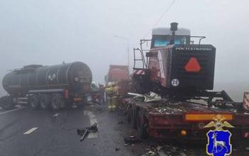 Водитель грузовика DAF проехал мимо безопасности: подробности ДТП на трассе М-5